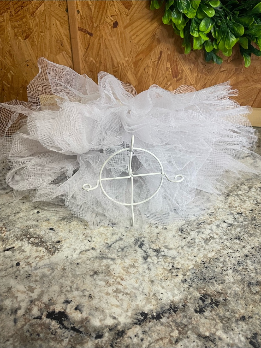 His & Hers White Wedding Gown & Veil on Wire Centerpiece Display Figure - Picture 6 of 9
